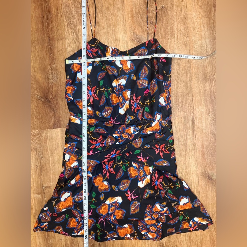 NWT DEREK LAM 10 CROSBY SILK Blend Cami Flounce Lined Mini Dress Twist Waist Sz6 - Picture 10 of 14